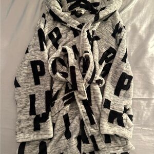 PINK Victoria's Secret Kids Hooded Cape - Black and Gray